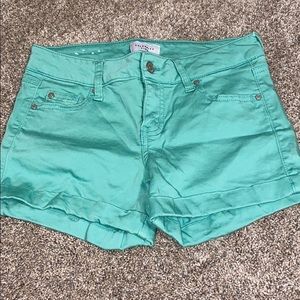 Teal shorts